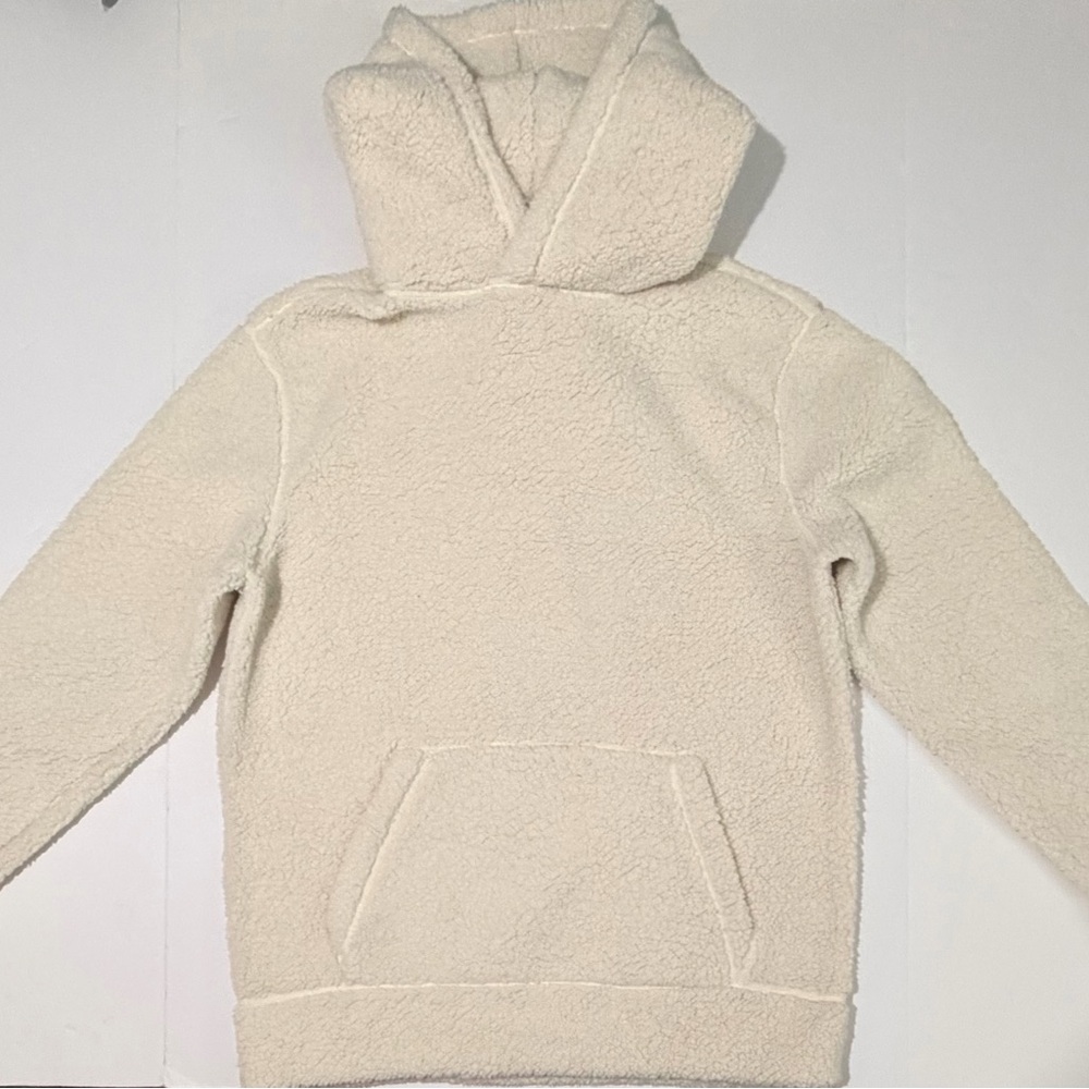 Express Off-White Sherpa Hoodie Jacket
